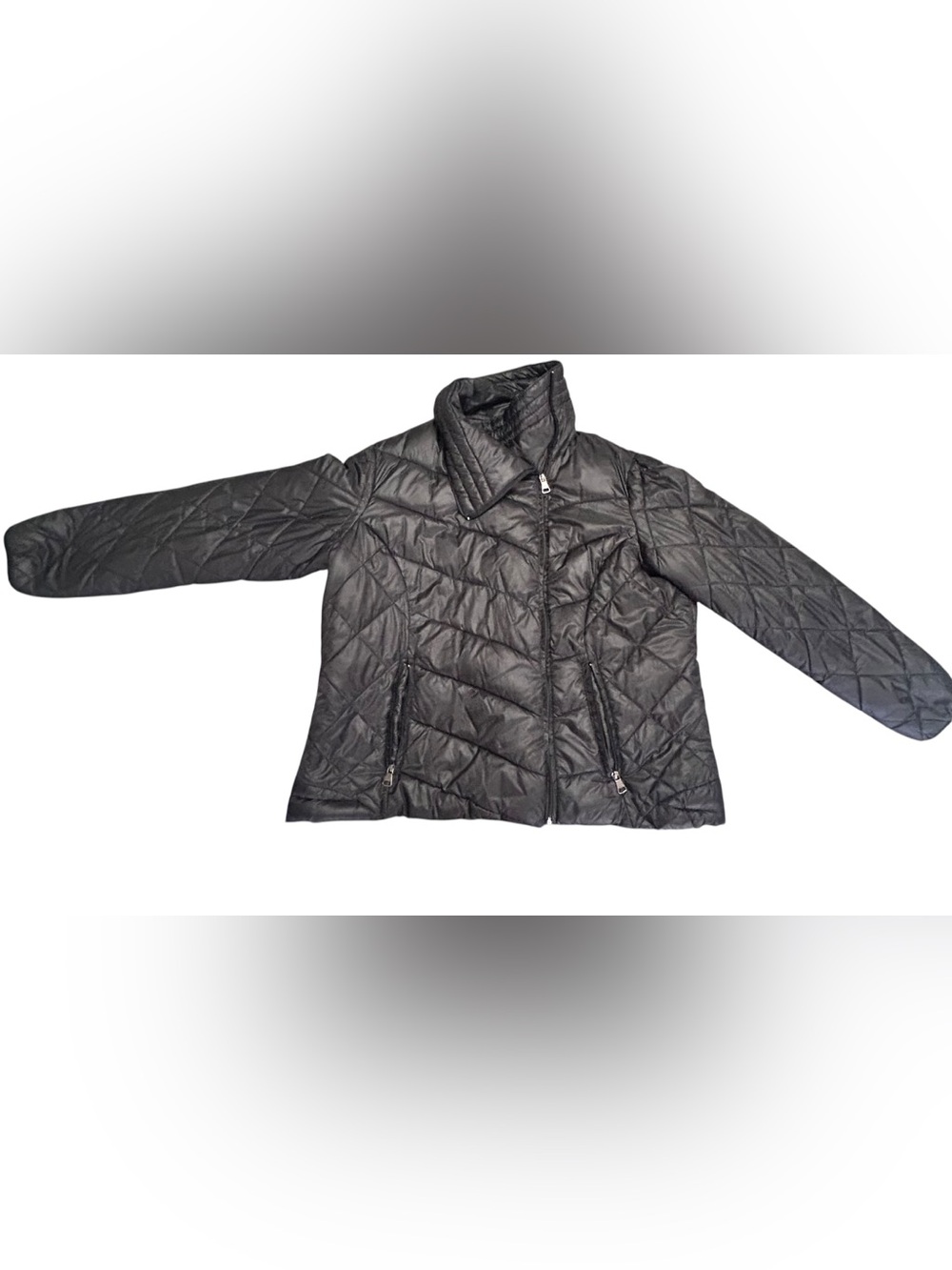 Madden Girl Black Quilted Moto Puffer Jacket